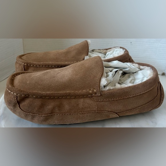 UGG MENS ASCOT SLIPPER CHESTNUT BROWN M9 Moccasin toe, Slip-on, indoor/outdoor - Picture 4 of 7